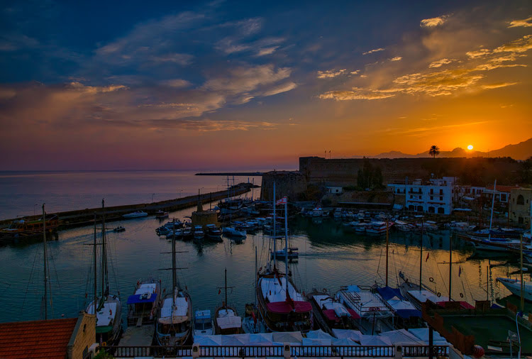 Kıbrıs Girne Günbatımı Kyrenia Sunset